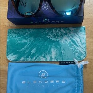 Blenders Eyewear Tortoiseshell Sunglasses with Mirrored Teal Lenses